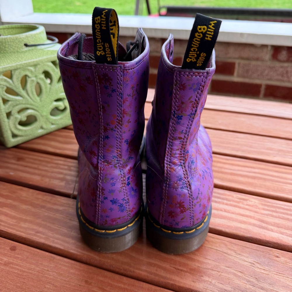 Dr. Martens 1460 Little Flowers Floral Meadow Leather Boots Womens 11 US - Picture 5 of 10